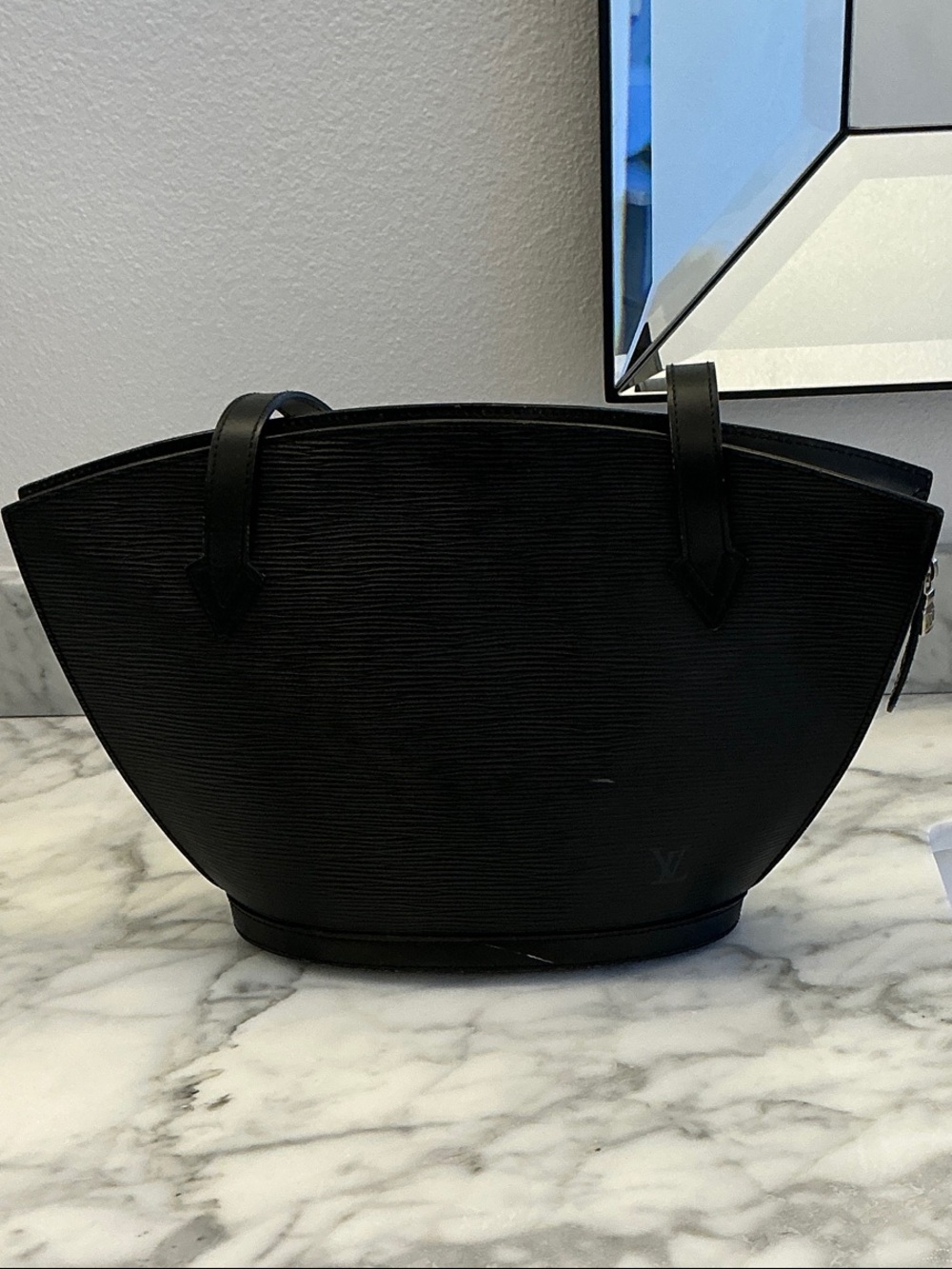 Louis Vuitton Black Epi Leather Crescent Tote
